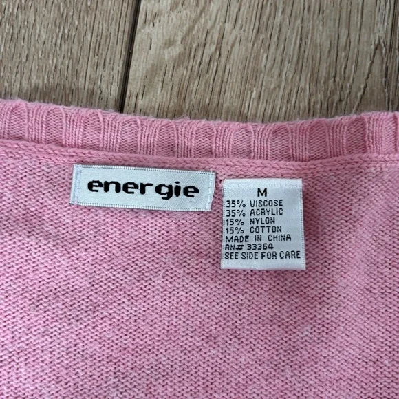 Energie Pink Knit Scoop-Neck Top - Picture 3 of 3